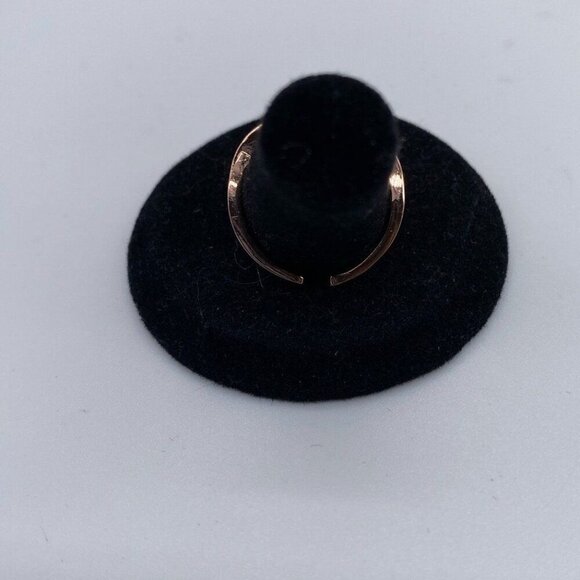 Bedazzled Braid Adjustable Bangle Ring Rose Gold With Clear Stones for Women - Picture 2 of 6